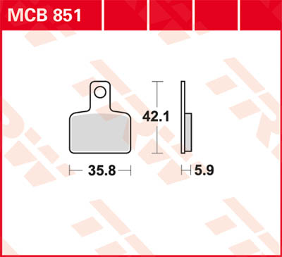 TRW Lucas Bremsbelag MCB851 Figur 1