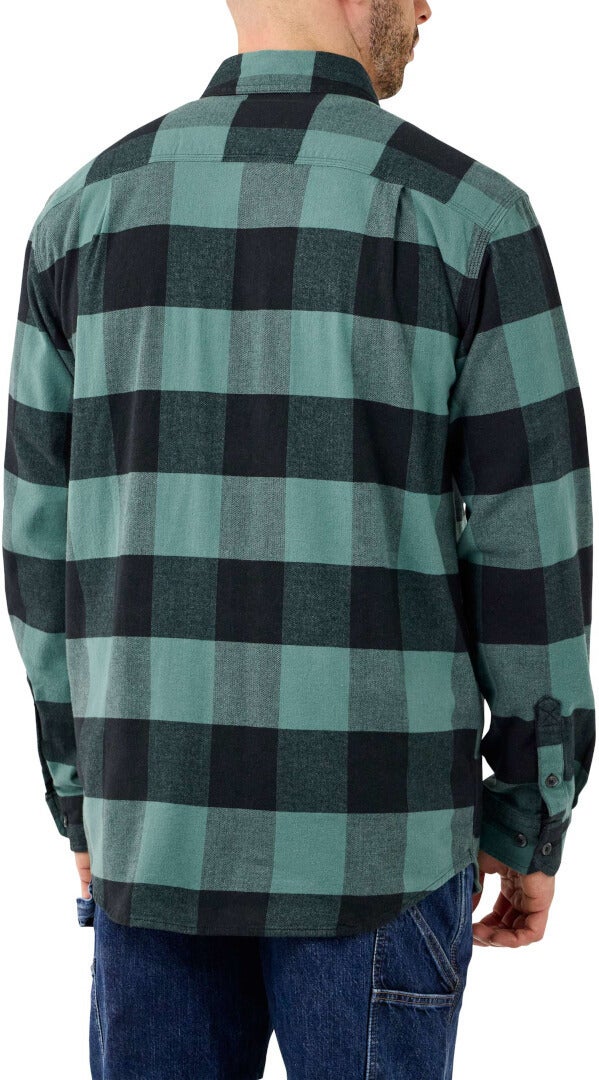 Carhartt Midweight Flannel Plaid Camicia Verde M Figura 3
