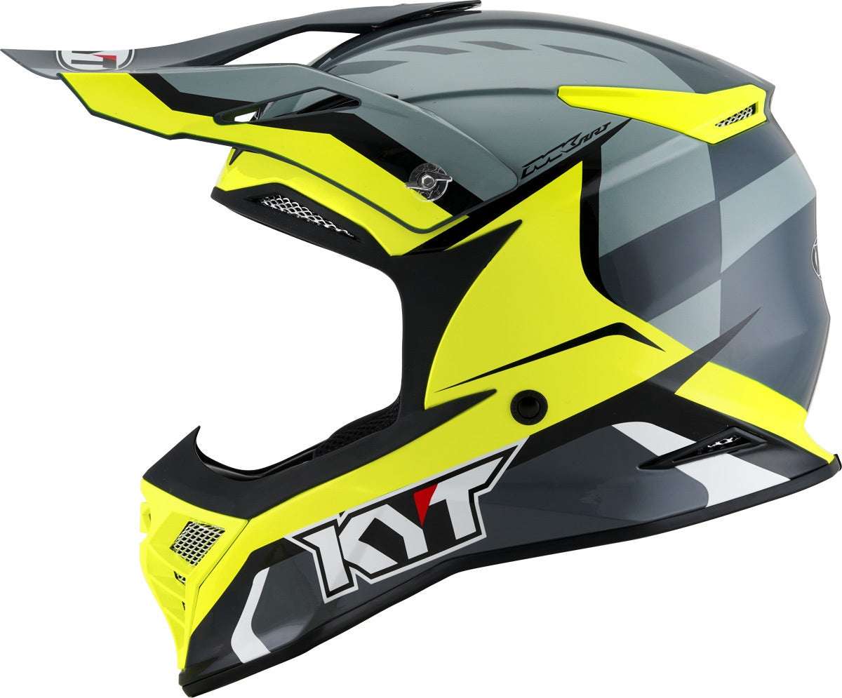 KYT Skyhawk Glowing Motocross Helm grau/gelb S (55/56) Abbildung 2