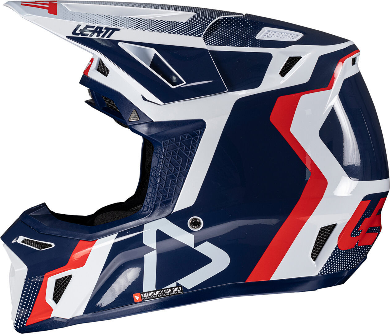 Leatt 8.5 2025 Cască de motocross cu ochelari de protecție Albastru/Roșu/Alb M Figura 4