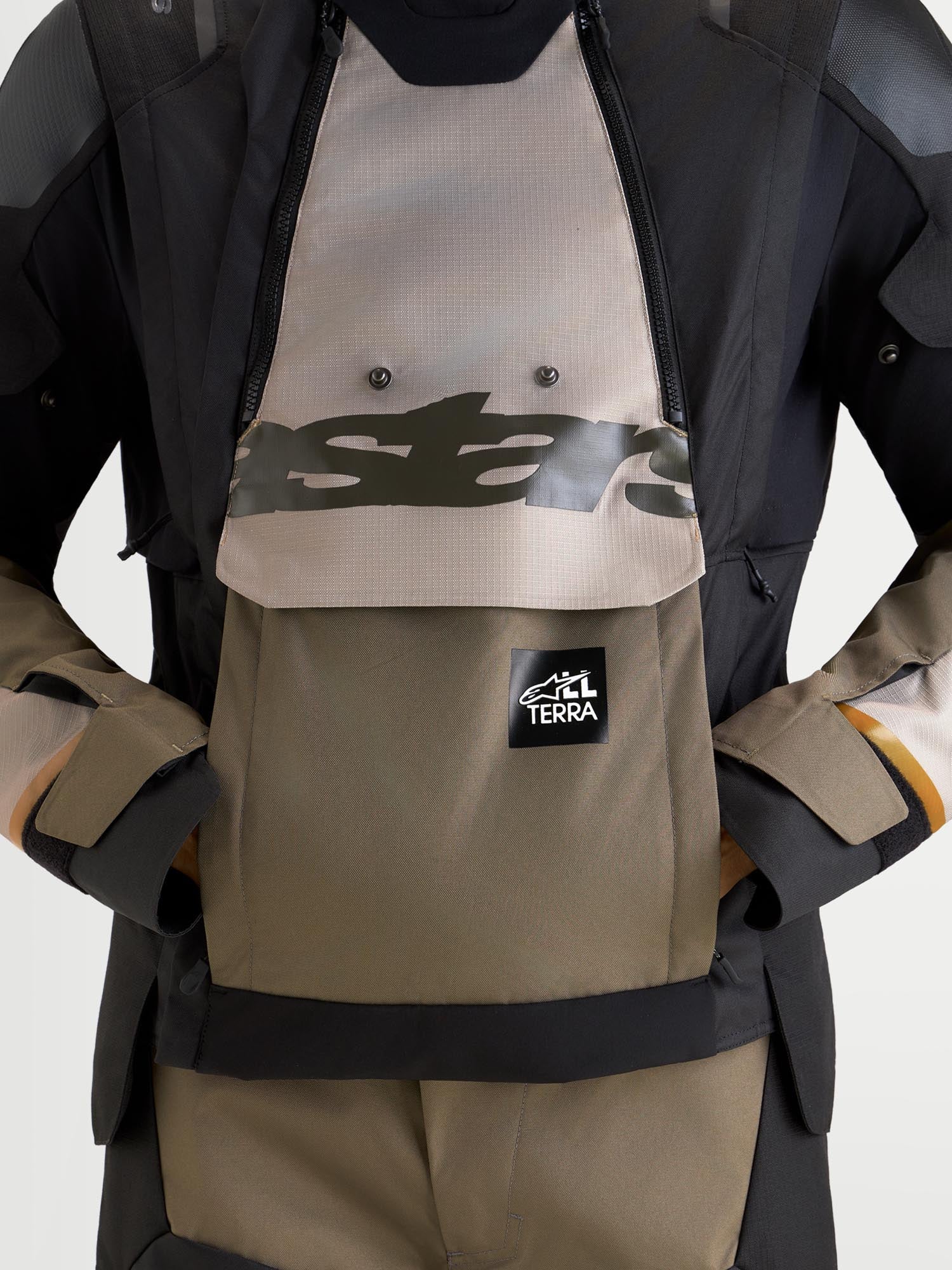 Alpinestars Harok V2 Drystar wasserdichte Motorrad Textiljacke grau/braun L Abbildung 16