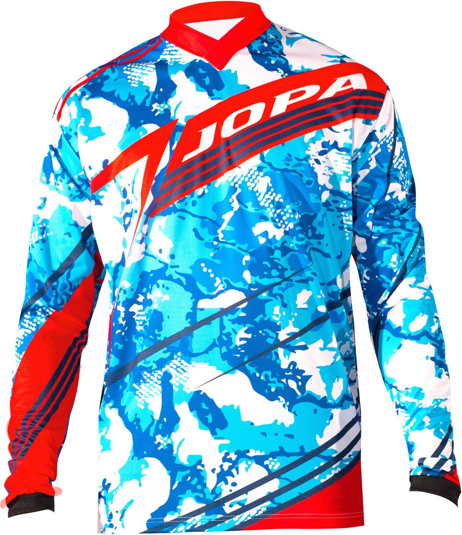 Jopa Fixion Jersey MX/BMX Bleu clair/rouge XL Figure 1