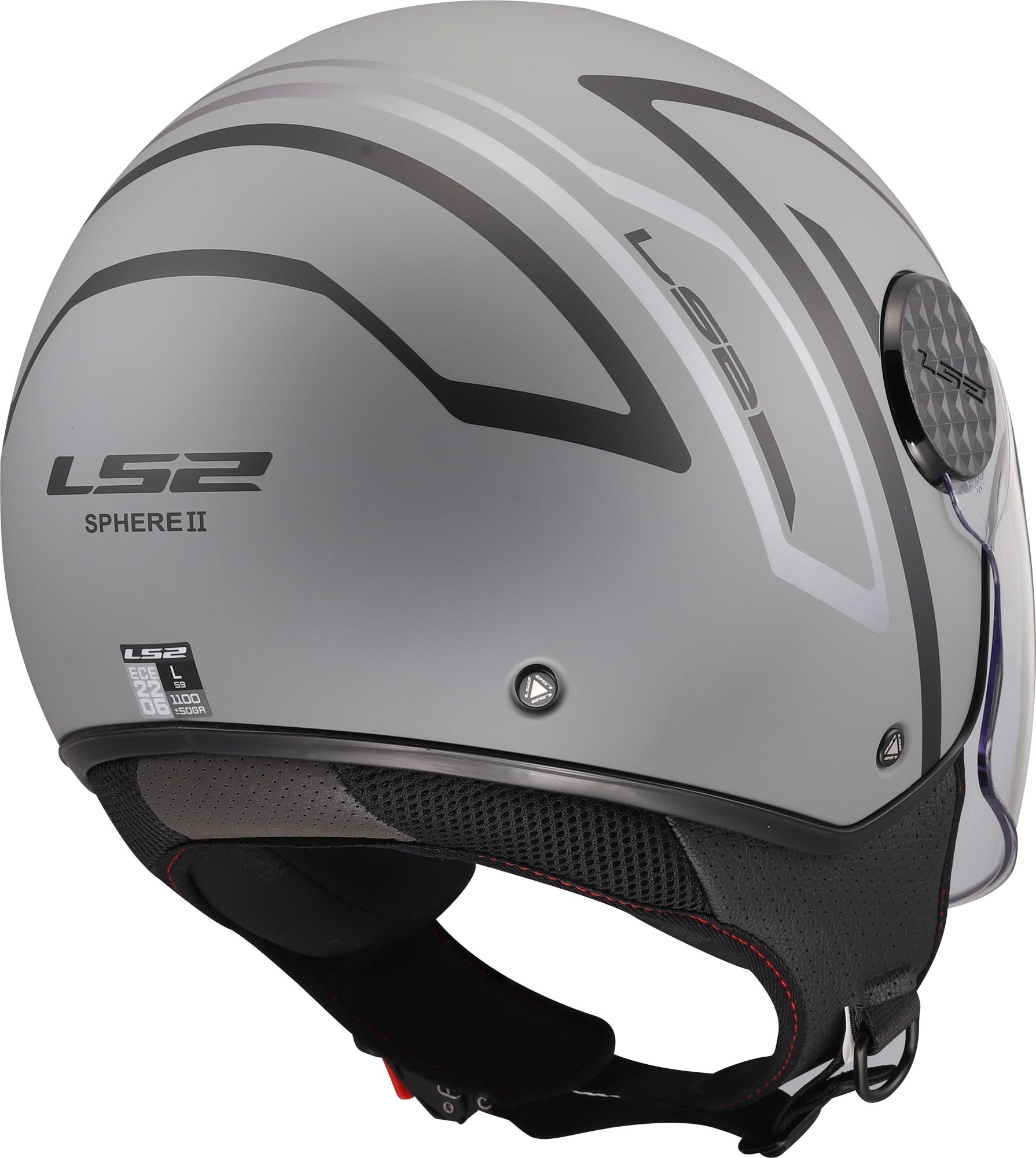 LS2 OF558 Sphere Lux II Minim Casque à face ouverte noir/gris M (57/58) Figure 7