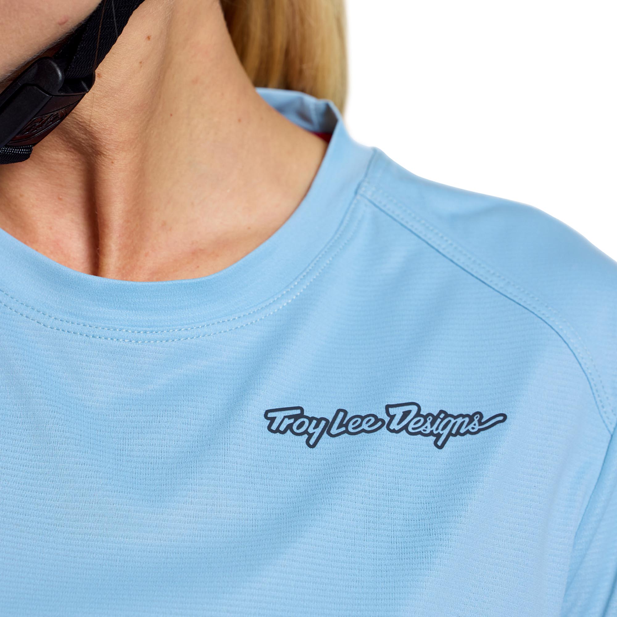 Troy Lee Designs Lilium Pro Mono Maillot de vélo à manches courtes pour dames bleu clair M Figure 4