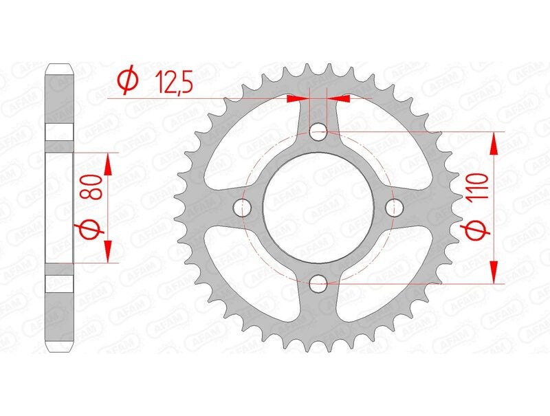 AFAM Couronne acier standard 10603 - 530 Figure 1