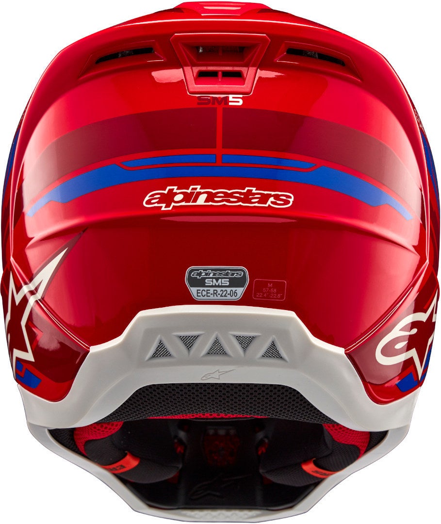 Alpinestars S-M5 Action 2 2024 Casco Motocross rosso/blu M (57/58) Figura 3