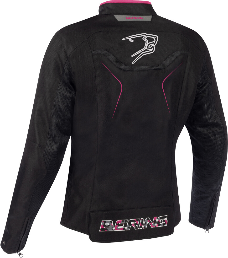 Bering Volga vattentät Damer Motorcykel Textil Jacka Svart/rosa 48 Figur 2