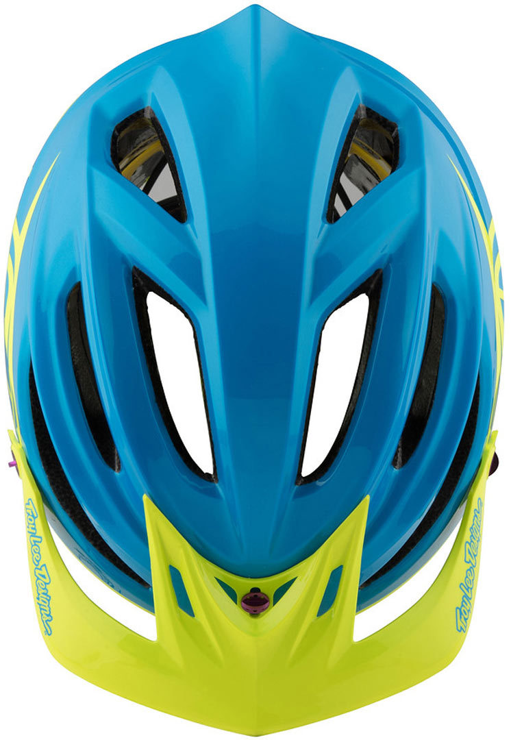 Troy Lee Designs A2 MIPS Decoy Helm van de Akel blauw/geel M/L Figuur 2