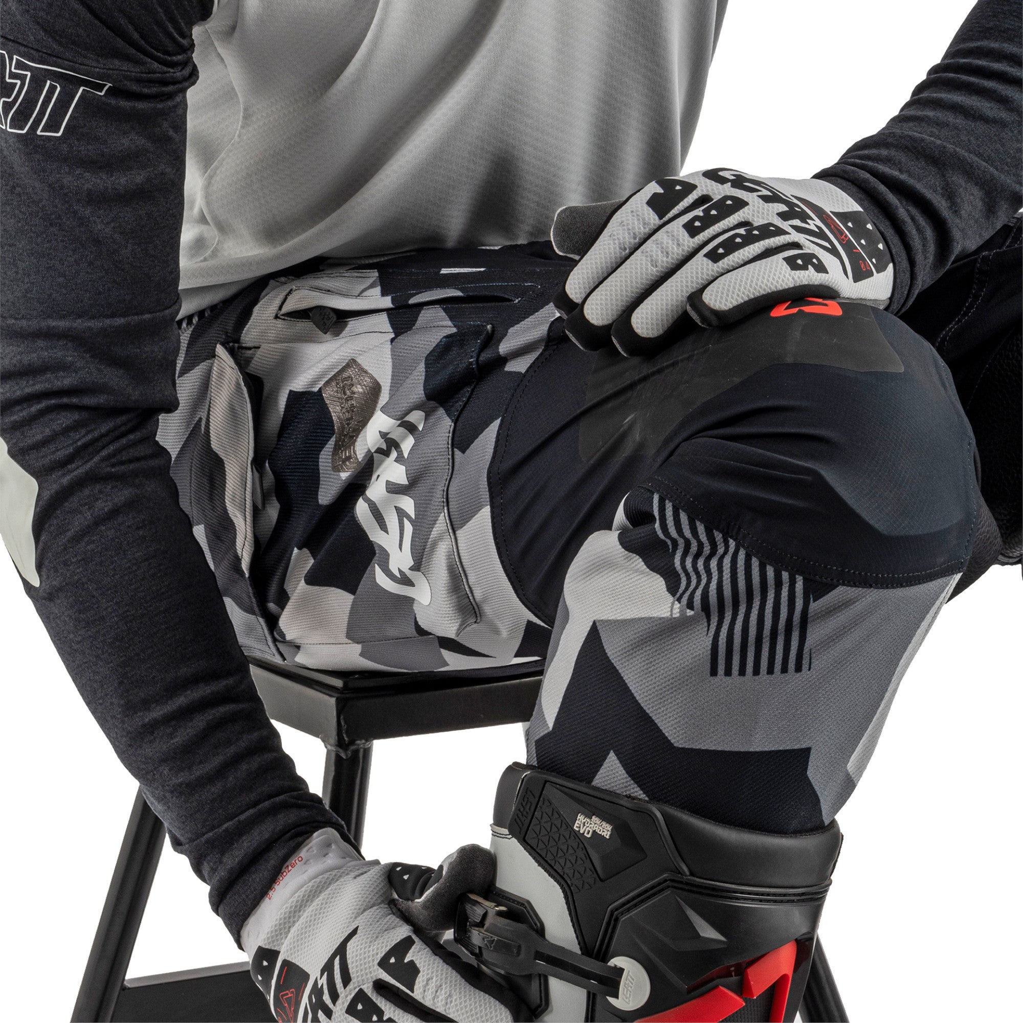 Leatt 4.5 HydraDri Motocross bukser sort/grå M Figur 6