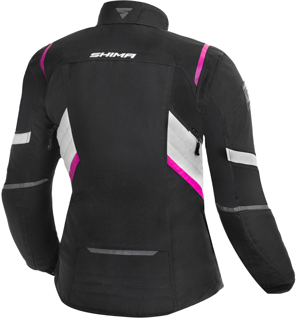 SHIMA Rush Jachetă textilă impermeabilă pentru motociclete Negru/Alb/Roz 3XL Figura 2