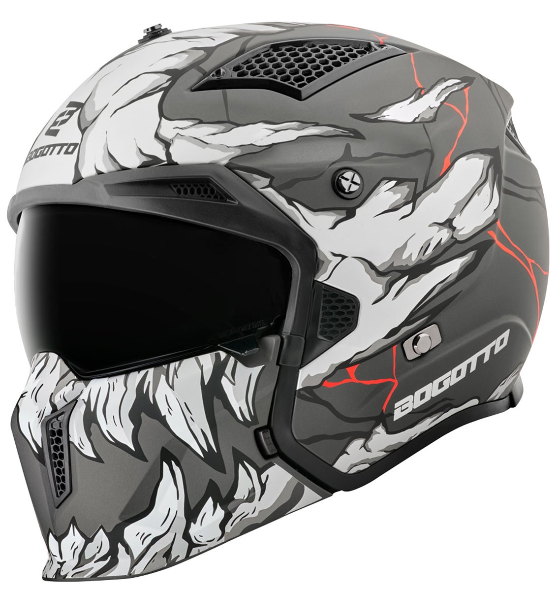 Bogotto Radic Skulash Helm grau/schwarz S Abbildung 1