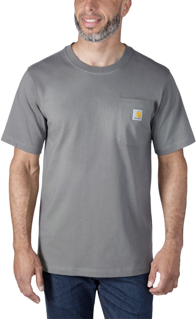 Carhartt Relaxed Fit Heavyweight K87 Pocket Triko šedá/olivová M Obrázek 2