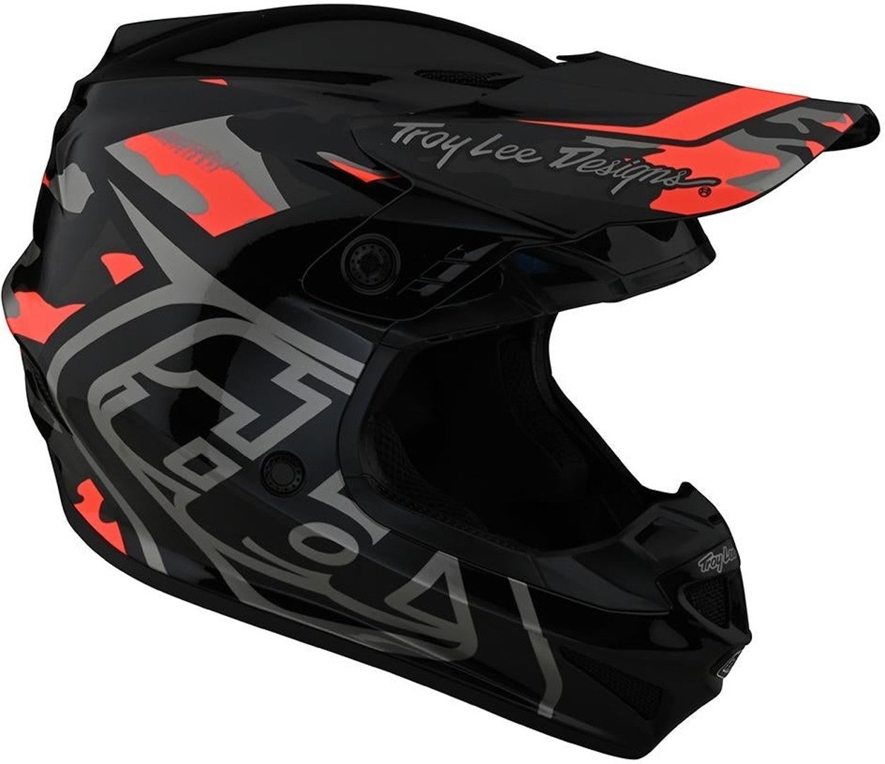 Troy Lee Designs GP Overload Camo Casco motocross nero/rosso S Figura 3