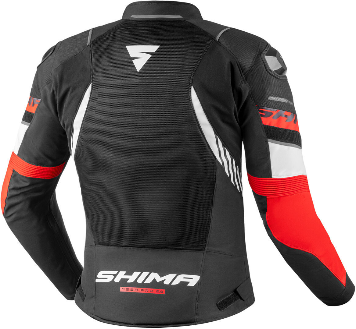 SHIMA Mesh Pro 2.0 Motorcycle Textile Jacket black/red/white M Figure 2