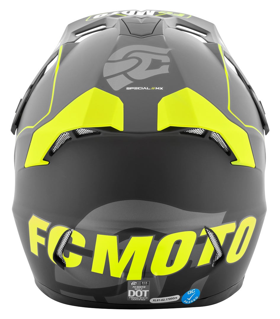 FC-Moto Merkur Straight Casco Motocross nero/giallo L Figura 7