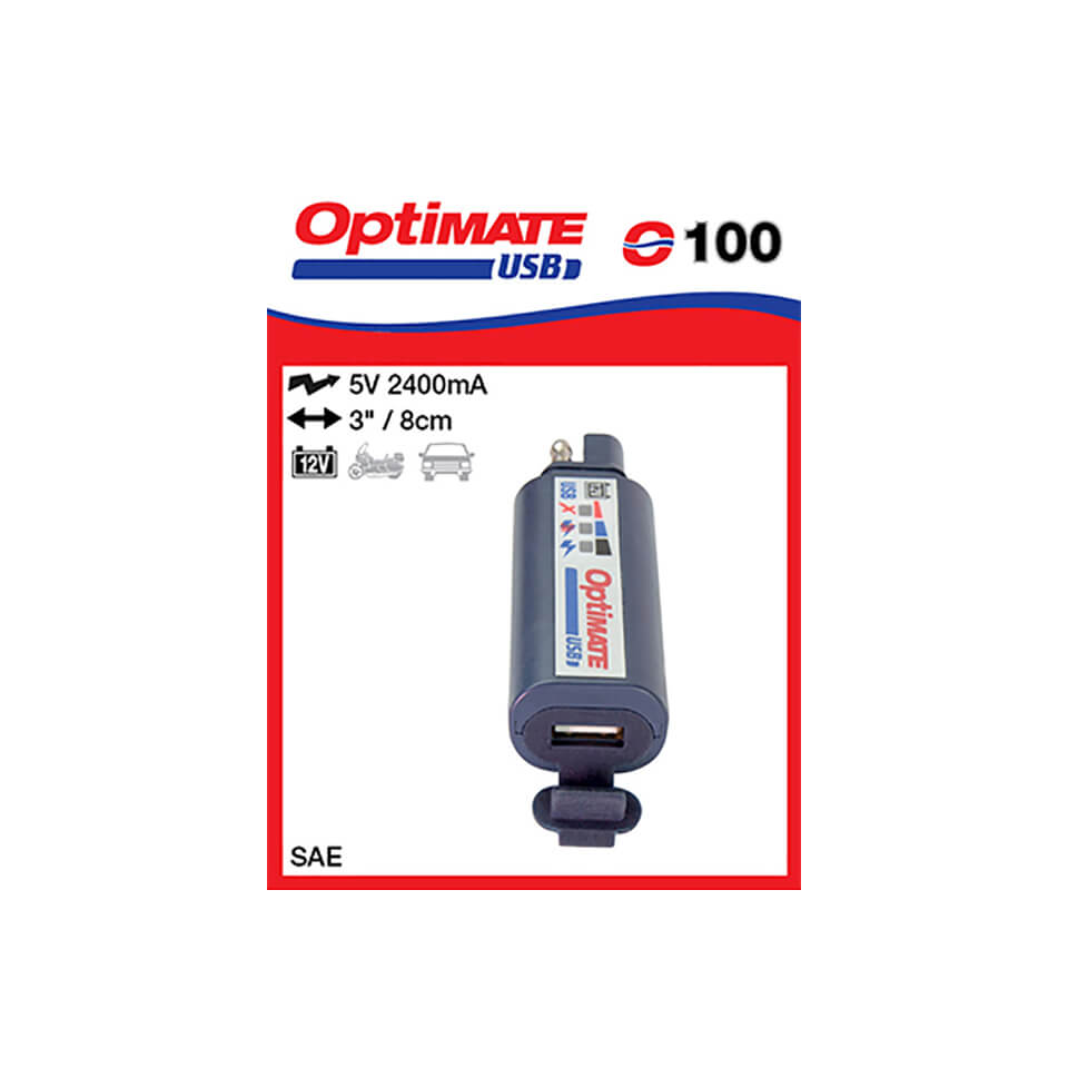 OPTIMATE USB Ladegerät mit Batteriemonitor, SAE Stecker (Nr. 100), 2400mA Figur 2