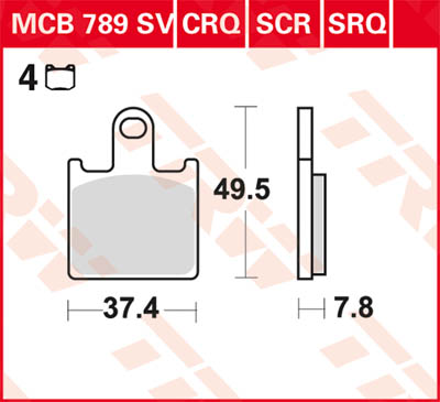TRW Lucas Sinterbelag MCB789SV Figur 1