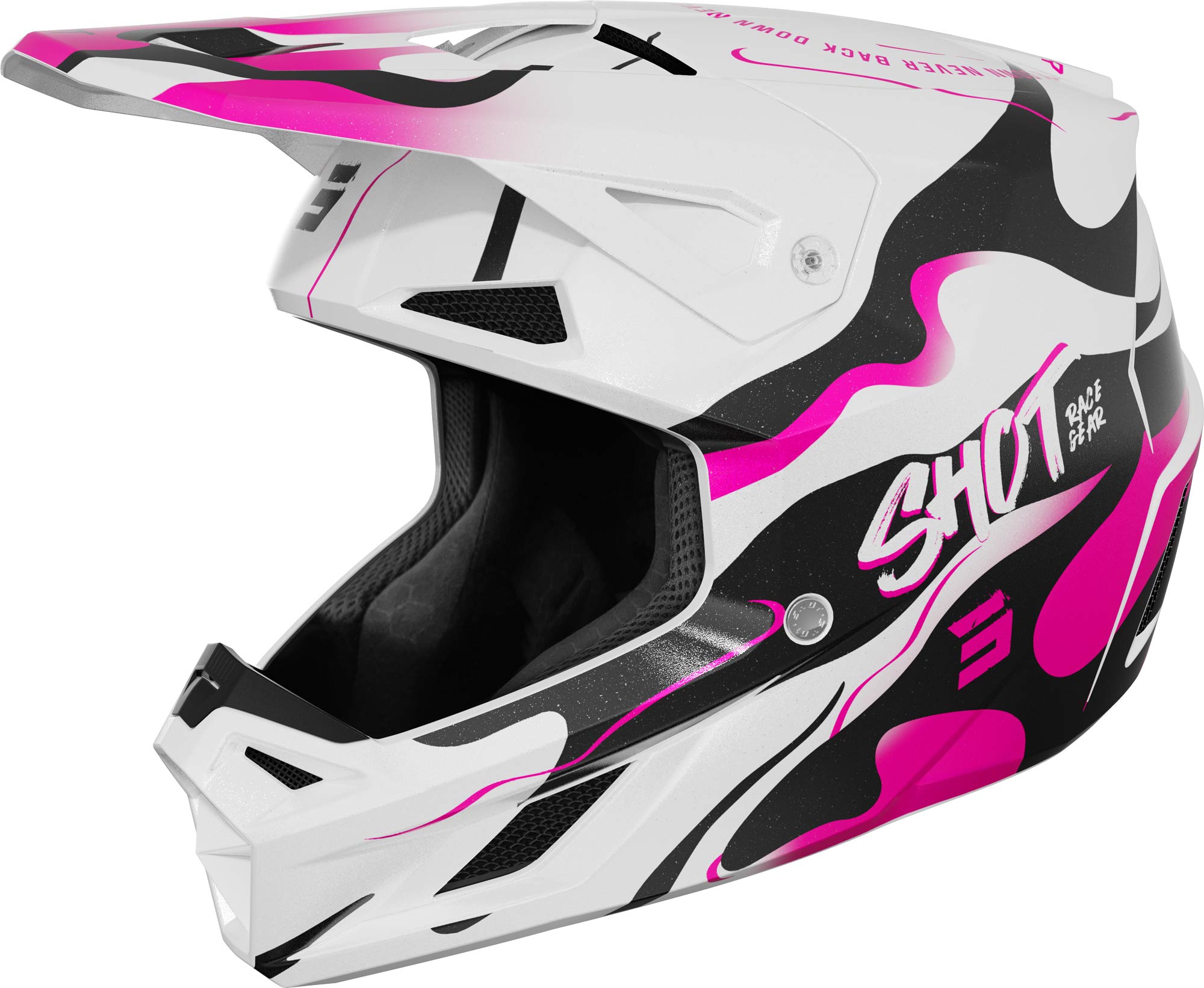 Shot Speed Beast Motocross Helm weiß/pink XXL (63/64) Abbildung 1