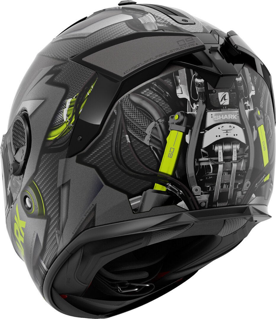 Shark Spartan GT Carbon Urikan Mat Casco carbonio/giallo L (59/60) Figura 3