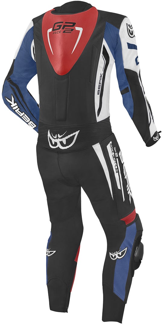 Berik Monza One Piece Motorcycle Leather Suit black/white/red/blue 52 Figure 2
