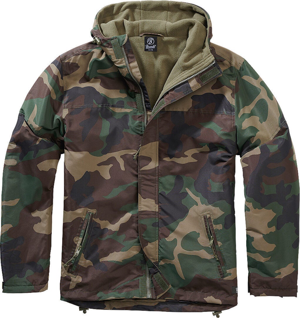 Brandit Men's Woodland Windbreaker Frontzip Jacket