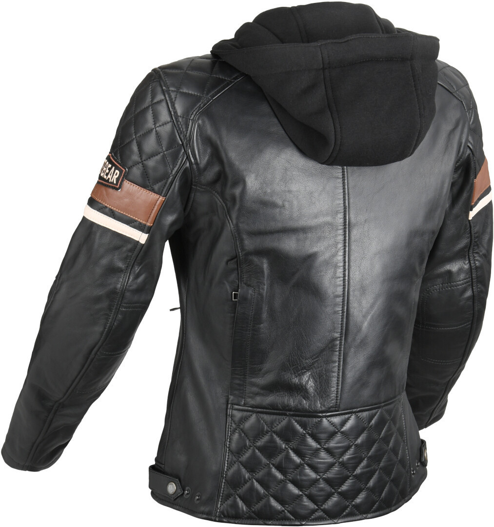 DIFI Jolene 2 Dame motorcykel læderjakke sort/brun M Figur 2