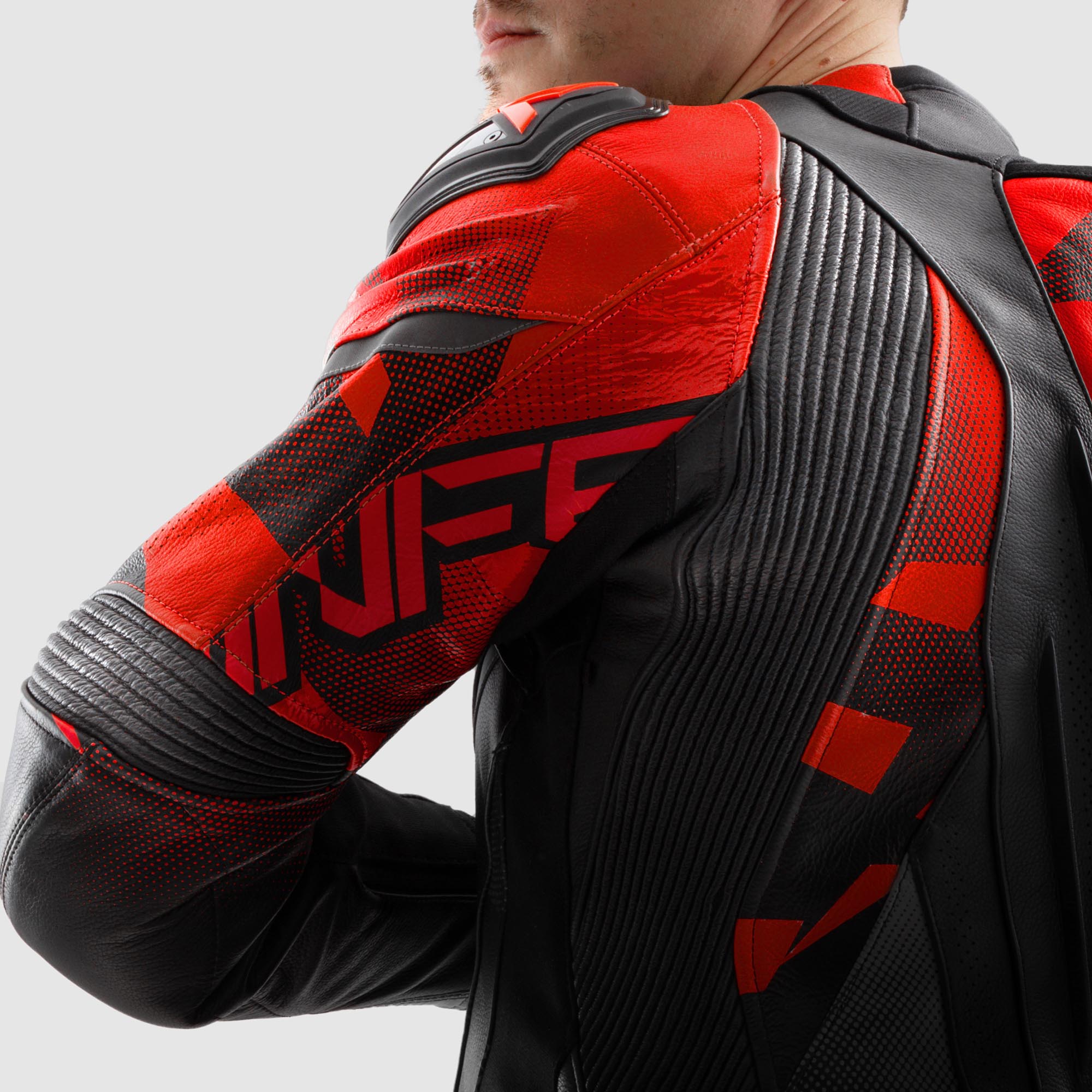 Rebelhorn Inferno Motorcycle Leather Jacket black/red 52 Figure 9