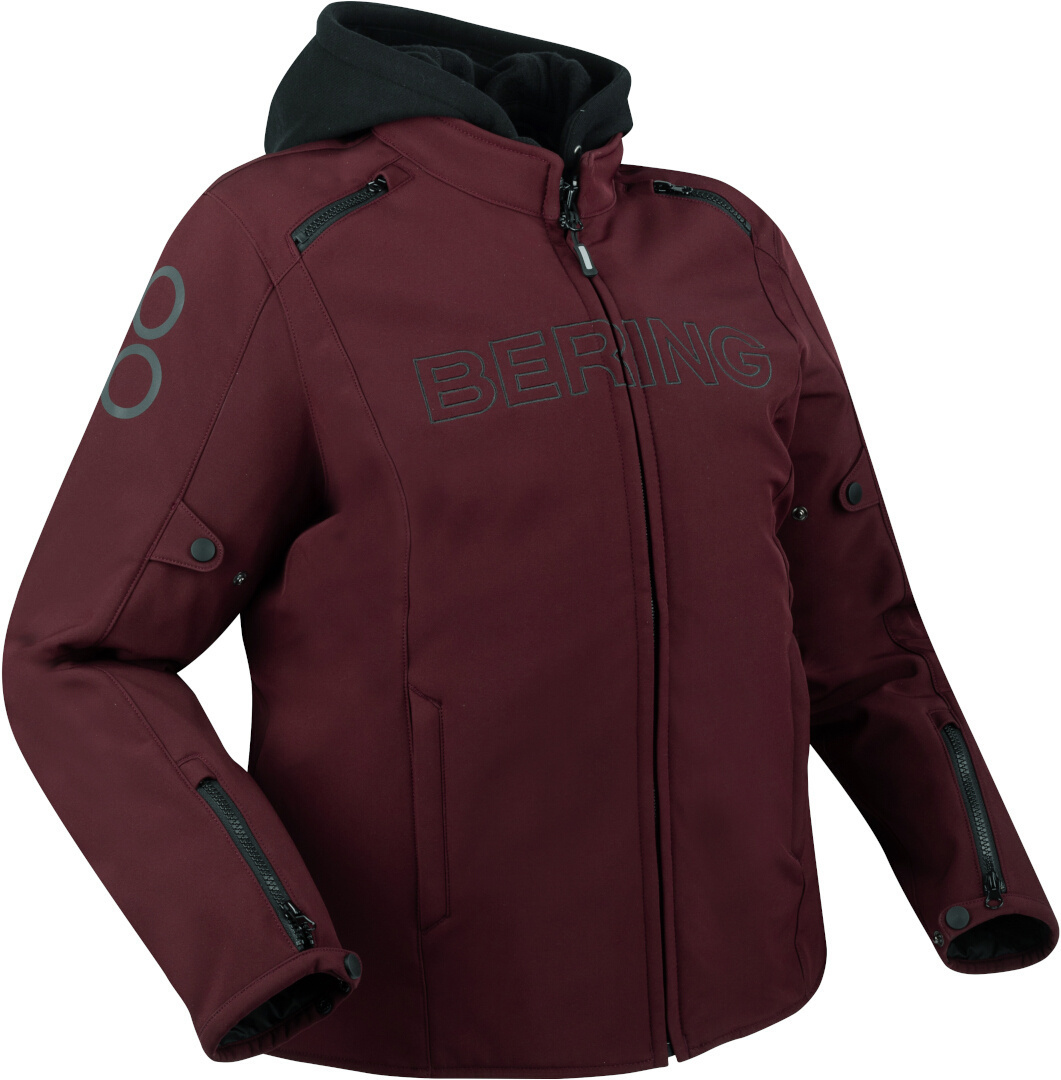 Bering Davis Queen Size vattentät Damer Motorcykel Textil Jacka Burgundrött W-50 Figur 1