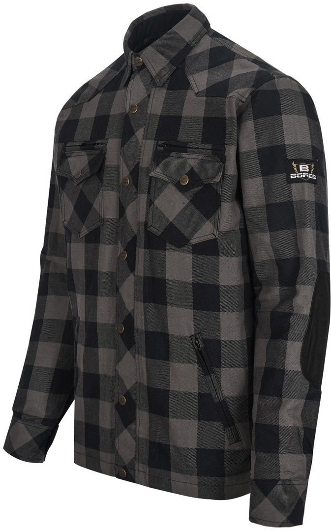 Bores Lumberjack Premium Camicia da moto grigio/nero M Figura 11