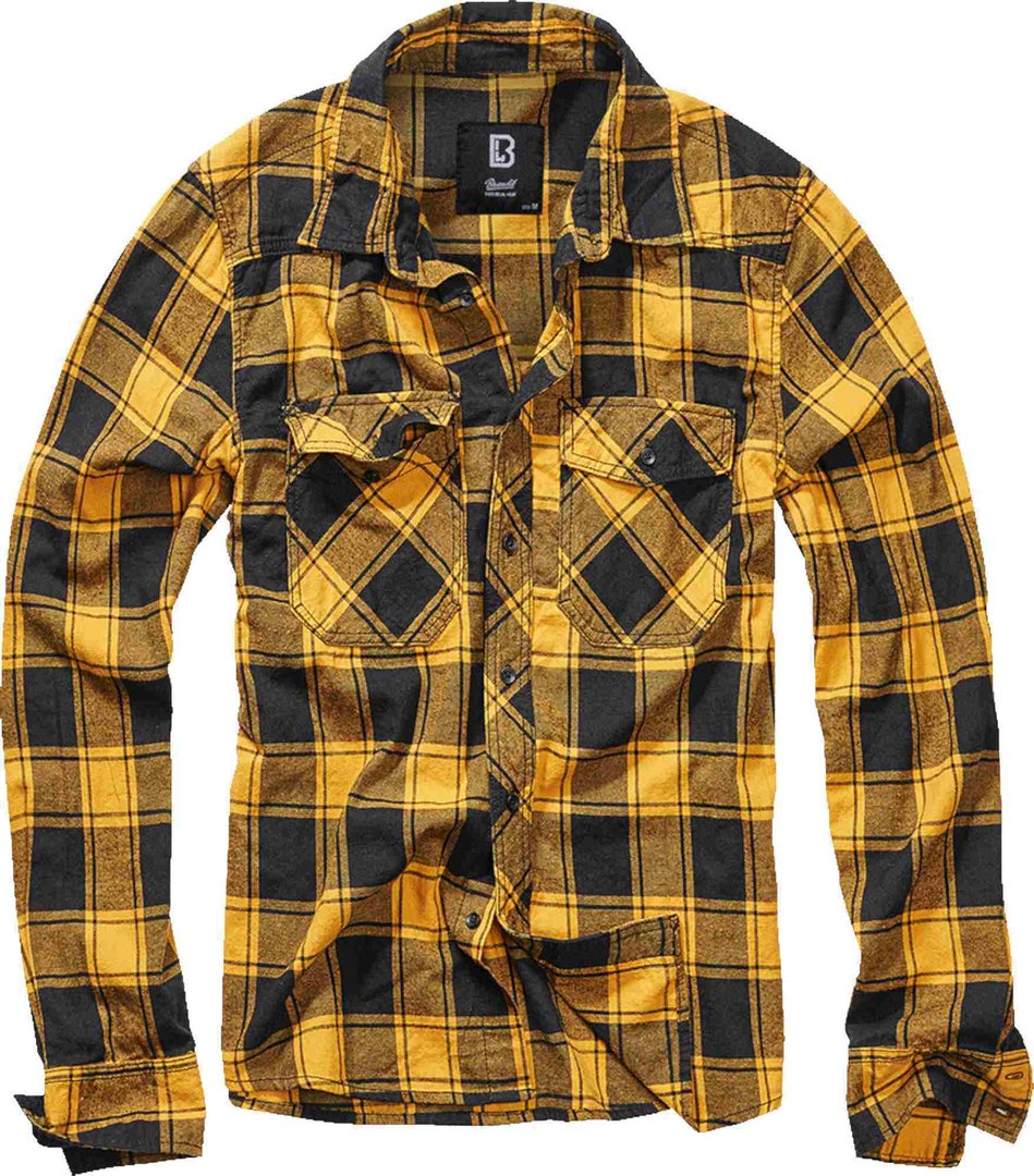 Brandit Check Tricou negru/galben S Figura 1