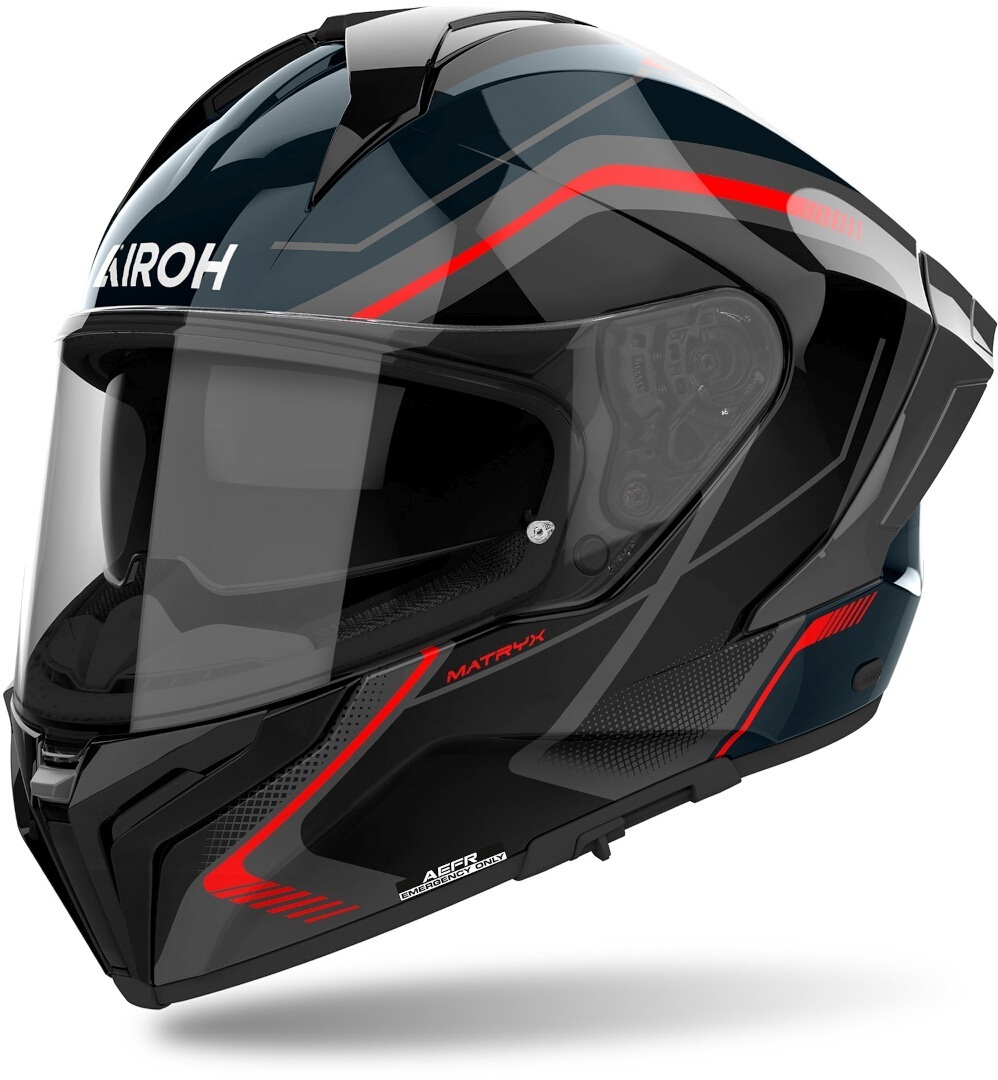 Airoh Matryx Wide Cască Negru/Gri/Roșu S (55/56) Figura 1