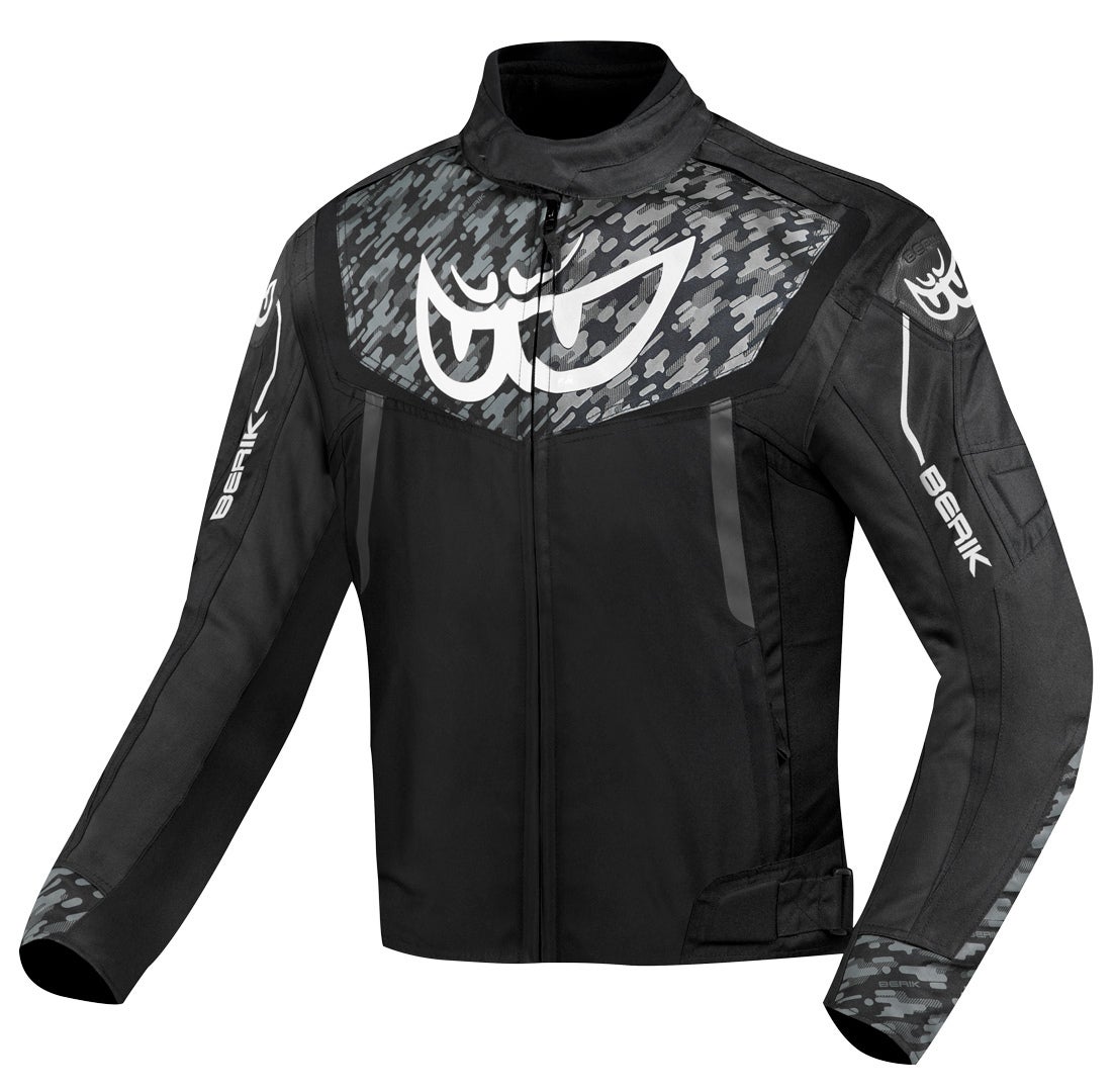 Berik Camo Street Waterproof Motorcycle Textile Jacket black/white 54 Figure 1