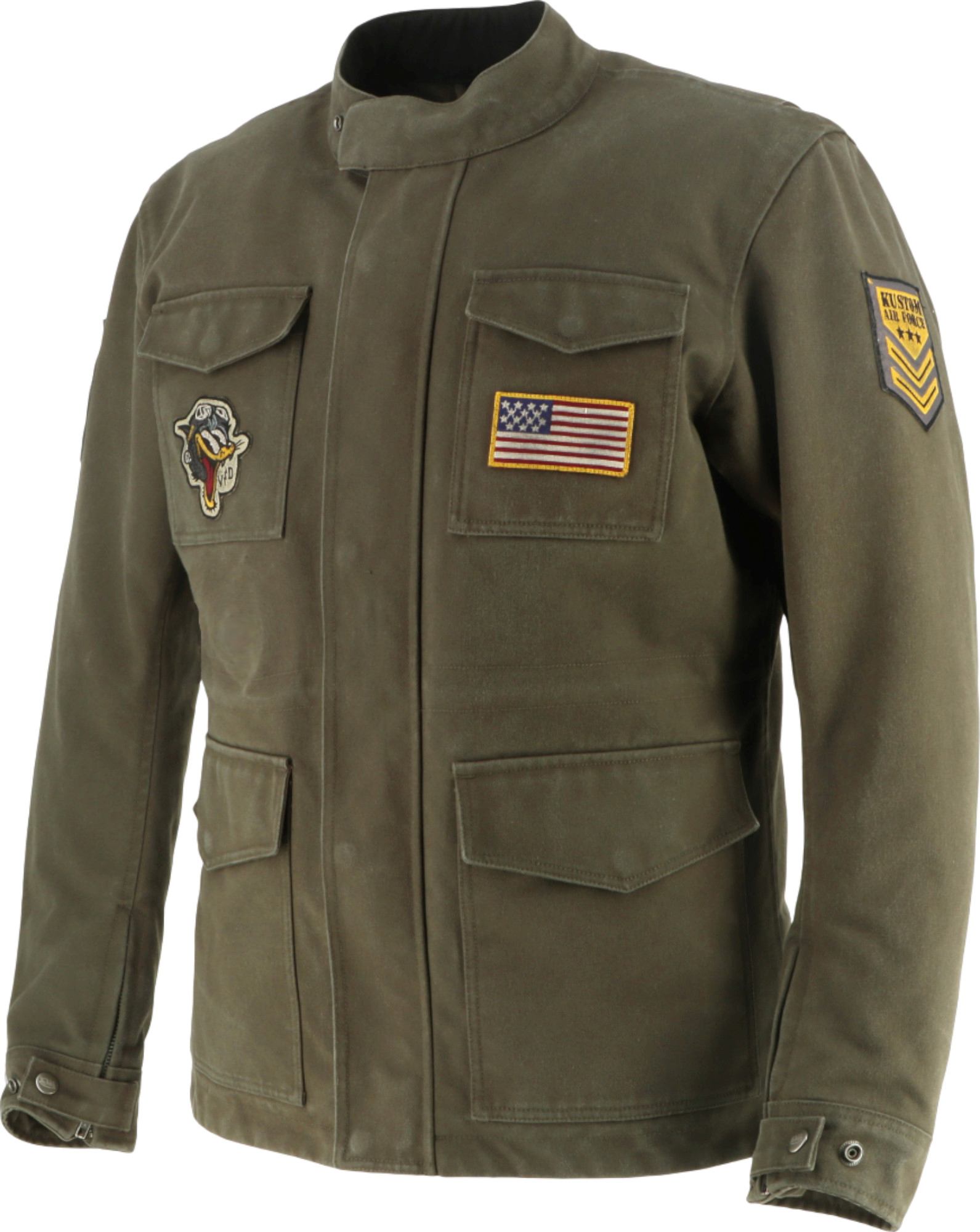 Von Dutch X Helstons Warrior Motorrad Textiljacke grün L Abbildung 2