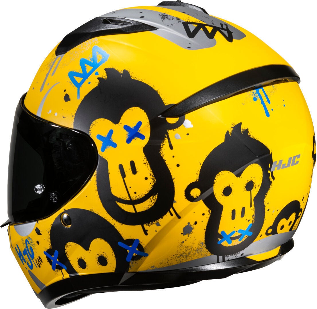HJC C10 Geti Casco per ragazzi nero/giallo XXS (52/53) Figura 2
