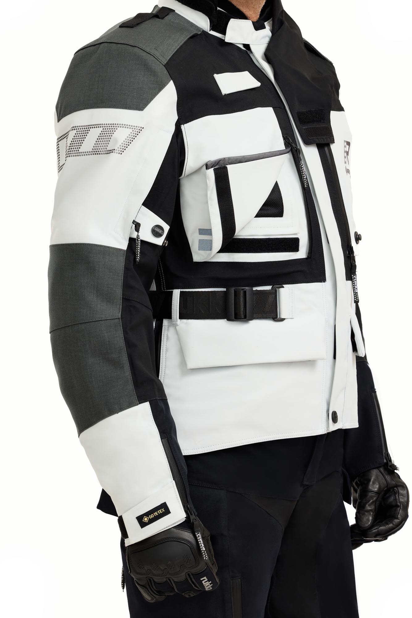 Rukka TitanTrail-R Veste textile moto imperméable Blanc/Gris/Noir 52 Figure 4