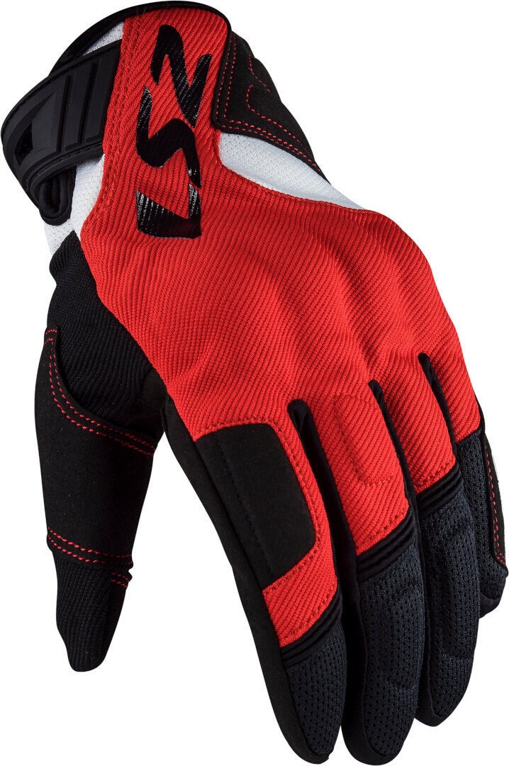 LS2 Silva Mesh Motorcykel Handsker sort/rød/hvid 2XL Figur 1