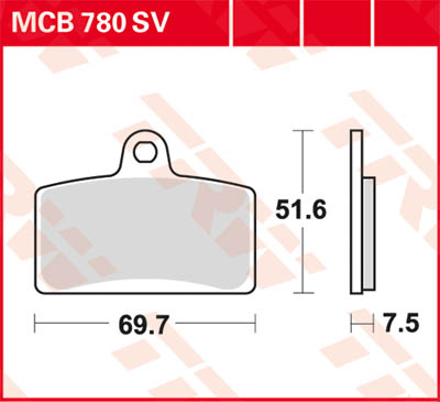 TRW Lucas Bremsbelag MCB780 Figur 1