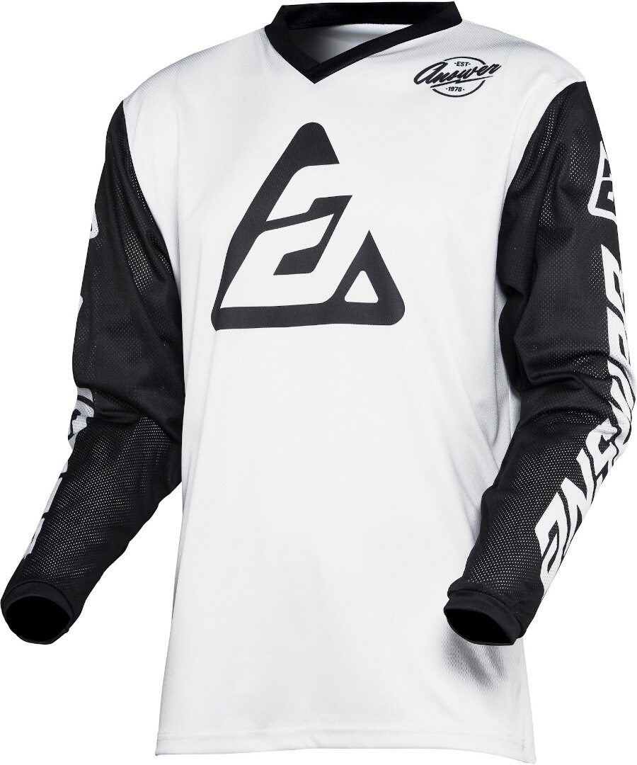Answer Arkon Bold Motocross Jersey branco/preto S Figura 1