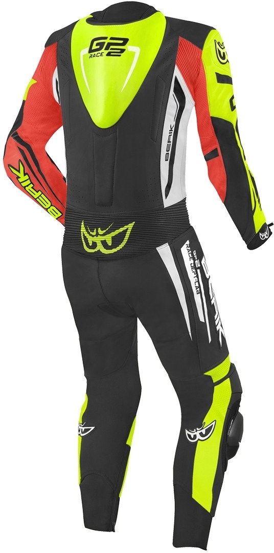 Berik Monza One Piece Motorcycle Leather Suit black/white/red/yellow 48 Figure 2