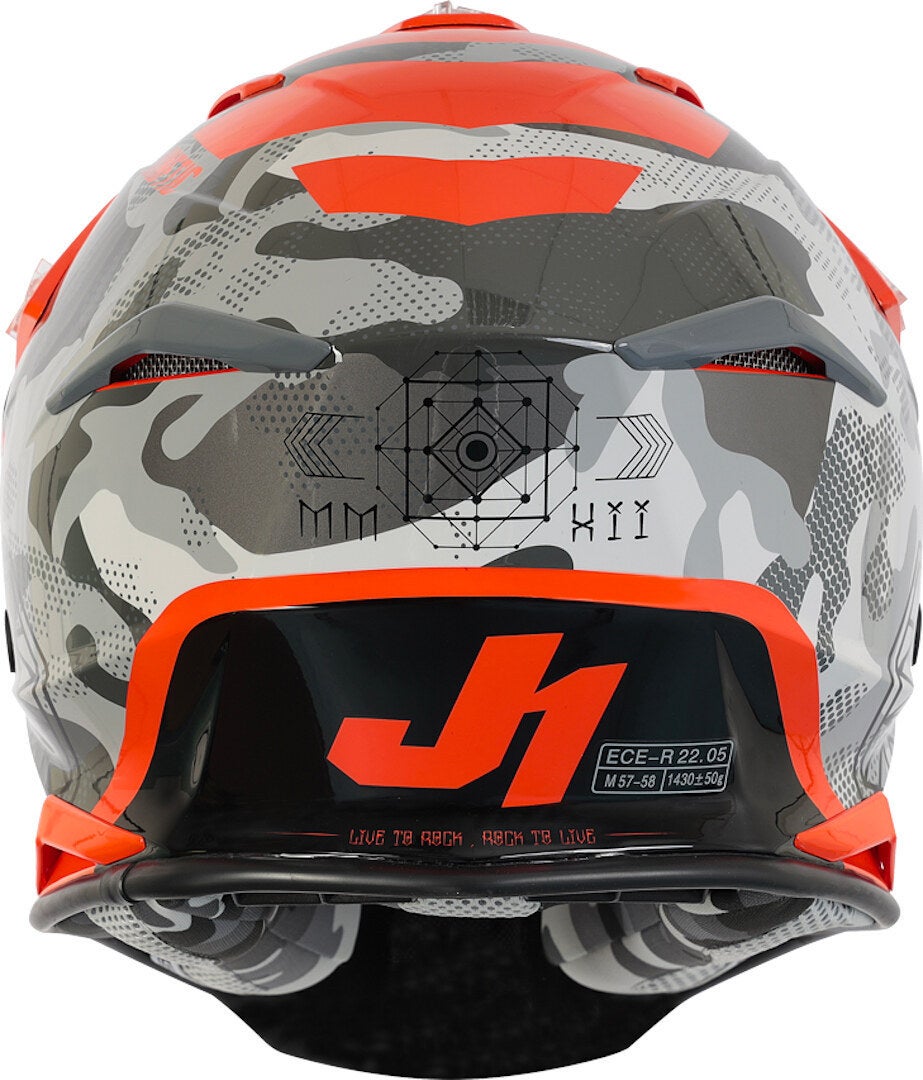 Just1 J39 Kinetic Motocross hjelm orange/sort L (59/60) Figur 3