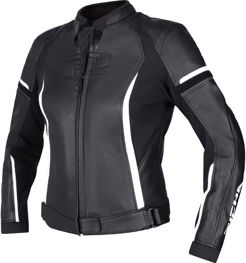 Richa Laura Jachetă de piele pentru motociclete pentru doamne alb/negru 34 Figura 2