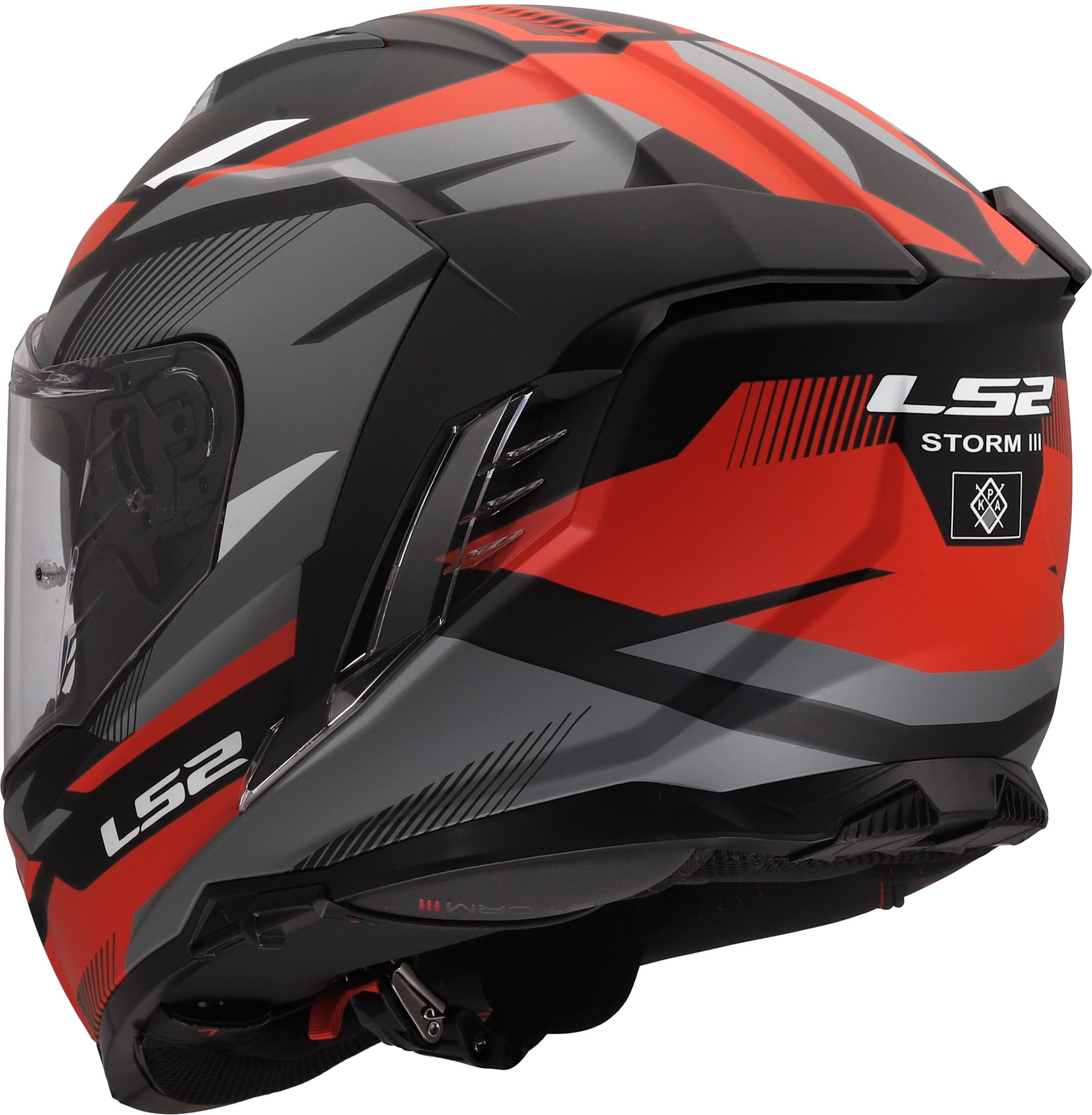 LS2 FF818 Storm III Komai Helm schwarz/rot M (57/58) Abbildung 3
