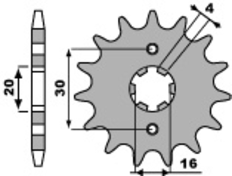 PBR Pignon acier standard 717 - 520 Figure 2