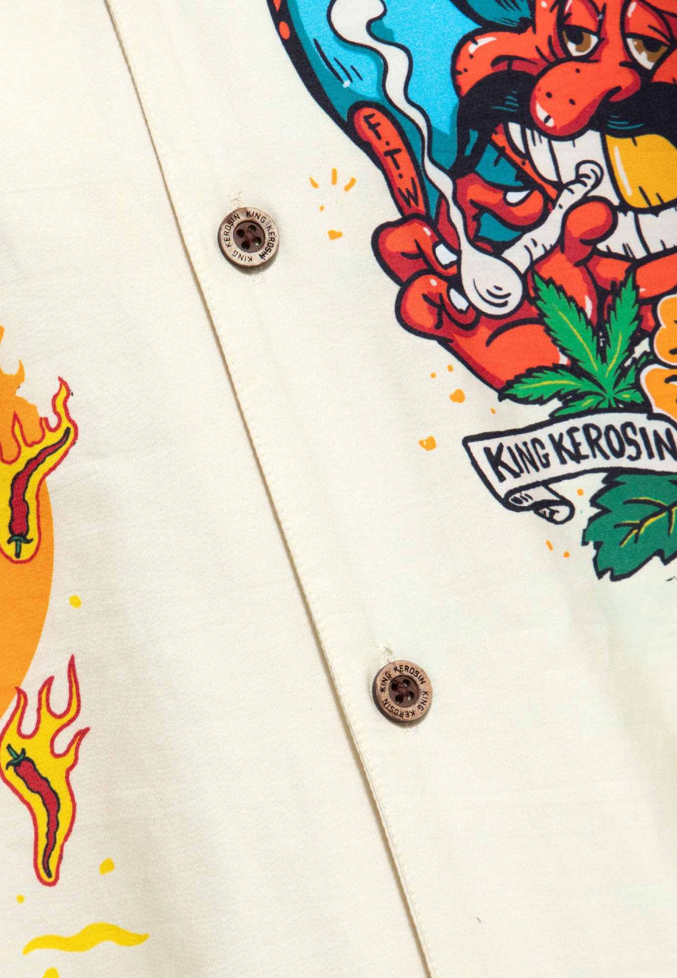 King Kerosin Acapulco Gold Camicia a maniche corte Bianco M Figura 5
