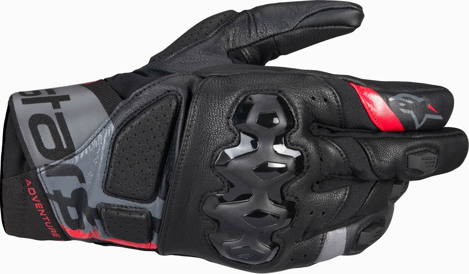 Alpinestars Belize v3 Drystar vanntette motorsykkelhansker svart/grå/rød 3XL Figur 1