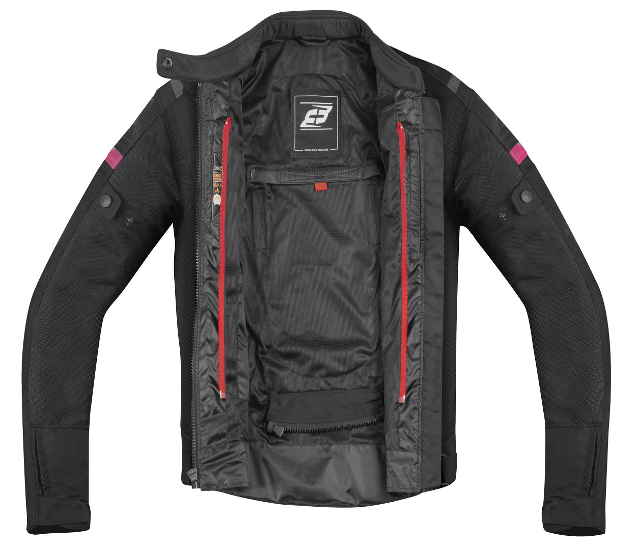 Bogotto Vysio Jachetă textilă impermeabilă 3in1 pentru motociclete pentru doamne Negru/roz 3XL Figura 5