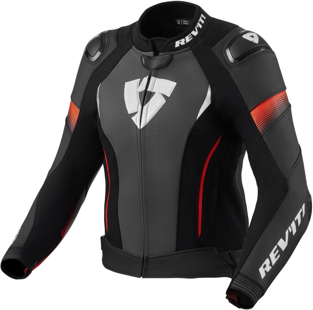 Revit Xena 4 Pro Damen Motorrad Lederjacke schwarz/rot 44 Abbildung 1