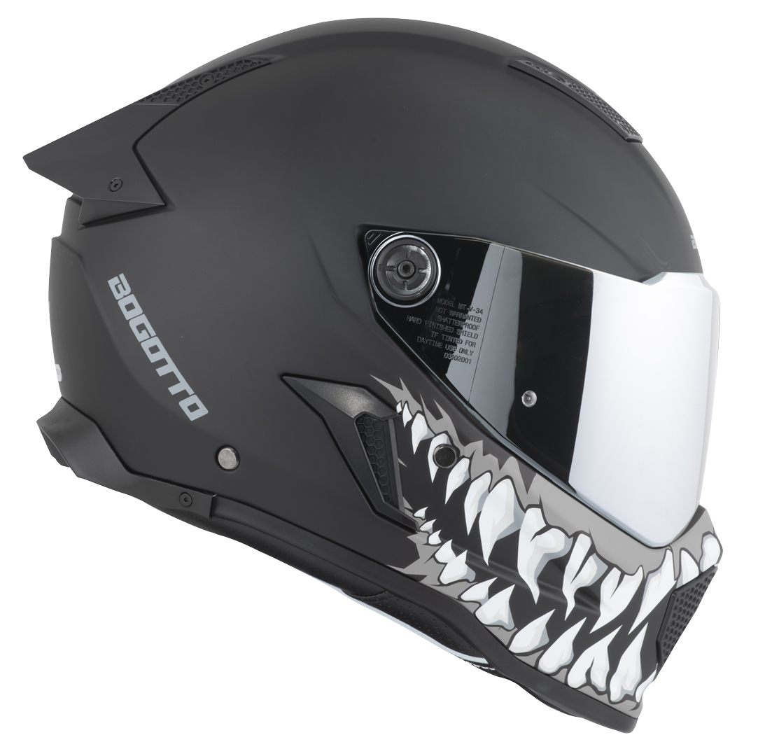 Bogotto Rapto Jaws Cască negru/gri mat M Figura 17