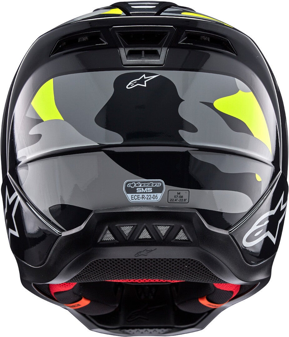 Alpinestars S-M5 Rover 2 2024 Casco de motocross negro/gris/amarillo M (57/58) Figura 3