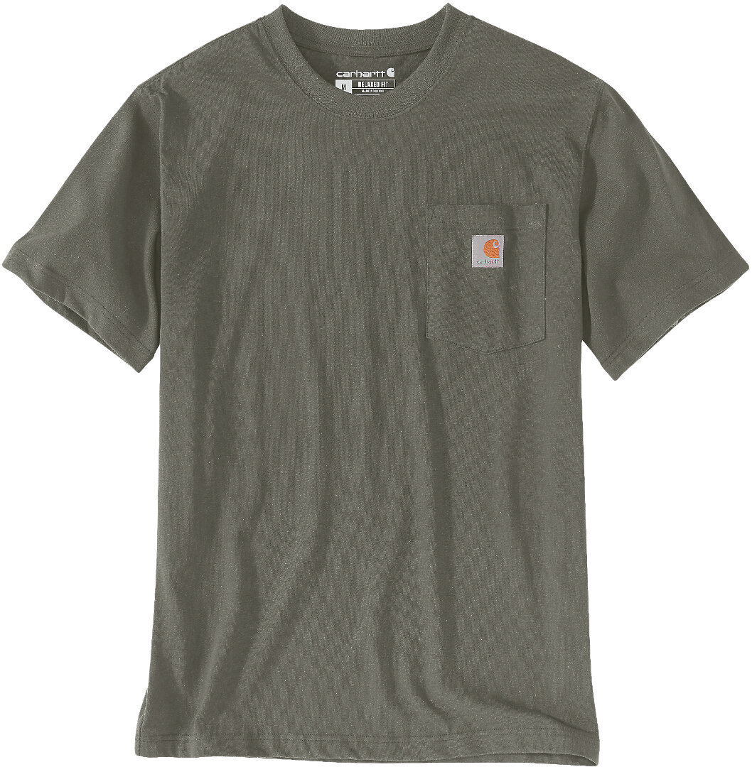 Carhartt Relaxed Fit Heavyweight K87 Pocket T-shirt grå/olivfärgad L Figur 1